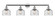 Bell - 4 Light - 44 inch - Polished Chrome - Adjustable Bath Vanity Light (3442|215-PC-G74-LED)