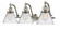 Cone - 3 Light - 28 inch - Brushed Satin Nickel - Adjustable Bath Vanity Light (3442|515-3W-SN-G42-LED)