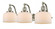 Bell - 3 Light - 28 inch - Brushed Satin Nickel - Adjustable Bath Vanity Light (3442|515-3W-SN-G71-LED)