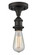 Bare Bulb - 1 Light - 5 inch - Oil Rubbed Bronze - Semi-Flush Mount (3442|516-1C-OB-LED)