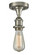 Bare Bulb - 1 Light - 5 inch - Brushed Satin Nickel - Semi-Flush Mount (3442|516-1C-SN-LED)