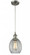 Eaton - 1 Light - 6 inch - Brushed Satin Nickel - Cord hung - Mini Pendant (3442|516-1P-SN-G82-LED)