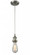 Bare Bulb - 1 Light - 5 inch - Brushed Satin Nickel - Cord hung - Mini Pendant (3442|516-1P-SN-LED)