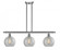 Athens - 3 Light - 36 inch - Brushed Satin Nickel - Cord hung - Island Light (3442|516-3I-SN-G125-LED)