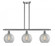 Athens - 3 Light - 36 inch - Brushed Satin Nickel - Stem hung - Island Light (3442|516-3I-SN-G125-LED)
