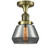 Fulton - 1 Light - 7 inch - Antique Brass - Semi-Flush Mount (3442|517-1CH-AB-G173-LED)