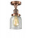 Bell - 1 Light - 5 inch - Antique Copper - Semi-Flush Mount (3442|517-1CH-AC-G54-LED)