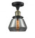 Fulton - 1 Light - 7 inch - Black Antique Brass - Semi-Flush Mount (3442|517-1CH-BAB-G173-LED)