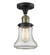 Bellmont - 1 Light - 6 inch - Black Antique Brass - Semi-Flush Mount (3442|517-1CH-BAB-G192-LED)