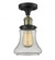 Bellmont - 1 Light - 6 inch - Black Antique Brass - Semi-Flush Mount (3442|517-1CH-BAB-G194)