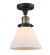 Cone - 1 Light - 8 inch - Black Antique Brass - Semi-Flush Mount (3442|517-1CH-BAB-G41)