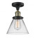 Cone - 1 Light - 8 inch - Black Antique Brass - Semi-Flush Mount (3442|517-1CH-BAB-G42-LED)