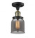 Bell - 1 Light - 5 inch - Black Antique Brass - Semi-Flush Mount (3442|517-1CH-BAB-G53)