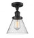 Cone - 1 Light - 8 inch - Matte Black - Semi-Flush Mount (3442|517-1CH-BK-G44)