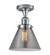 Cone - 1 Light - 8 inch - Polished Chrome - Semi-Flush Mount (3442|517-1CH-PC-G43-LED)