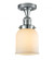 Bell - 1 Light - 5 inch - Polished Chrome - Semi-Flush Mount (3442|517-1CH-PC-G51-LED)