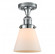 Cone - 1 Light - 7 inch - Polished Chrome - Semi-Flush Mount (3442|517-1CH-PC-G61-LED)