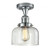Bell - 1 Light - 8 inch - Polished Chrome - Semi-Flush Mount (3442|517-1CH-PC-G72-LED)