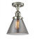 Cone - 1 Light - 8 inch - Polished Nickel - Semi-Flush Mount (3442|517-1CH-PN-G43-LED)