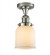 Bell - 1 Light - 5 inch - Polished Nickel - Semi-Flush Mount (3442|517-1CH-PN-G51-LED)