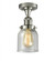 Bell - 1 Light - 5 inch - Polished Nickel - Semi-Flush Mount (3442|517-1CH-PN-G54-LED)