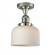 Bell - 1 Light - 8 inch - Polished Nickel - Semi-Flush Mount (3442|517-1CH-PN-G71-LED)