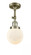 Beacon - 1 Light - 6 inch - Antique Brass - Adjustable Semi-Flush Mount (3442|201F-AB-G201-6-LED)