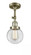 Beacon - 1 Light - 6 inch - Antique Brass - Adjustable Semi-Flush Mount (3442|201F-AB-G202-6-LED)