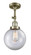 Beacon - 1 Light - 8 inch - Antique Brass - Adjustable Semi-Flush Mount (3442|201F-AB-G202-8-LED)