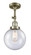 Beacon - 1 Light - 8 inch - Antique Brass - Adjustable Semi-Flush Mount (3442|201F-AB-G204-8-LED)