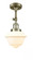 Oxford - 1 Light - 7 inch - Antique Brass - Adjustable Semi-Flush Mount (3442|201F-AB-G531)