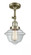 Oxford - 1 Light - 7 inch - Antique Brass - Adjustable Semi-Flush Mount (3442|201F-AB-G532-LED)