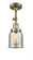 Bell - 1 Light - 5 inch - Antique Brass - Adjustable Semi-Flush Mount (3442|201F-AB-G58)
