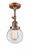 Beacon - 1 Light - 6 inch - Antique Copper - Adjustable Semi-Flush Mount (3442|201F-AC-G202-6-LED)