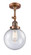 Beacon - 1 Light - 8 inch - Antique Copper - Adjustable Semi-Flush Mount (3442|201F-AC-G204-8)