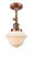 Oxford - 1 Light - 7 inch - Antique Copper - Adjustable Semi-Flush Mount (3442|201F-AC-G531)