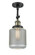 Stanton - 1 Light - 6 inch - Black Antique Brass - Adjustable Semi-Flush Mount (3442|201F-BAB-G262-LED)