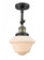 Oxford - 1 Light - 7 inch - Black Antique Brass - Adjustable Semi-Flush Mount (3442|201F-BAB-G531-LED)