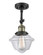 Oxford - 1 Light - 7 inch - Black Antique Brass - Adjustable Semi-Flush Mount (3442|201F-BAB-G532-LED)