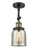 Bell - 1 Light - 5 inch - Black Antique Brass - Adjustable Semi-Flush Mount (3442|201F-BAB-G58-LED)