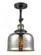 Bell - 1 Light - 8 inch - Black Antique Brass - Adjustable Semi-Flush Mount (3442|201F-BAB-G78)