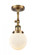 Beacon - 1 Light - 6 inch - Brushed Brass - Adjustable Semi-Flush Mount (3442|201F-BB-G201-6)