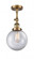 Beacon - 1 Light - 8 inch - Brushed Brass - Adjustable Semi-Flush Mount (3442|201F-BB-G202-8-LED)