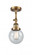 Beacon - 1 Light - 6 inch - Brushed Brass - Adjustable Semi-Flush Mount (3442|201F-BB-G204-6)