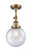 Beacon - 1 Light - 8 inch - Brushed Brass - Adjustable Semi-Flush Mount (3442|201F-BB-G204-8)