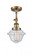 Oxford - 1 Light - 7 inch - Brushed Brass - Adjustable Semi-Flush Mount (3442|201F-BB-G534-LED)