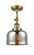 Bell - 1 Light - 8 inch - Brushed Brass - Adjustable Semi-Flush Mount (3442|201F-BB-G78)