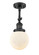 Beacon - 1 Light - 6 inch - Matte Black - Adjustable Semi-Flush Mount (3442|201F-BK-G201-6-LED)
