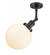 Beacon - 1 Light - 8 inch - Matte Black - Adjustable Semi-Flush Mount (3442|201F-BK-G201-8)
