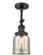 Bell - 1 Light - 5 inch - Matte Black - Adjustable Semi-Flush Mount (3442|201F-BK-G58-LED)